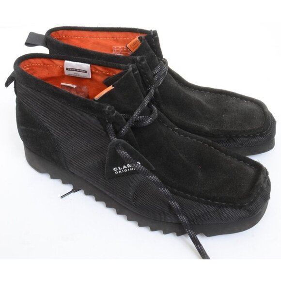 Men\'s Clarks Original Wallabee FTRE Black Leather Chukka Boot Size 11.5 main image 5